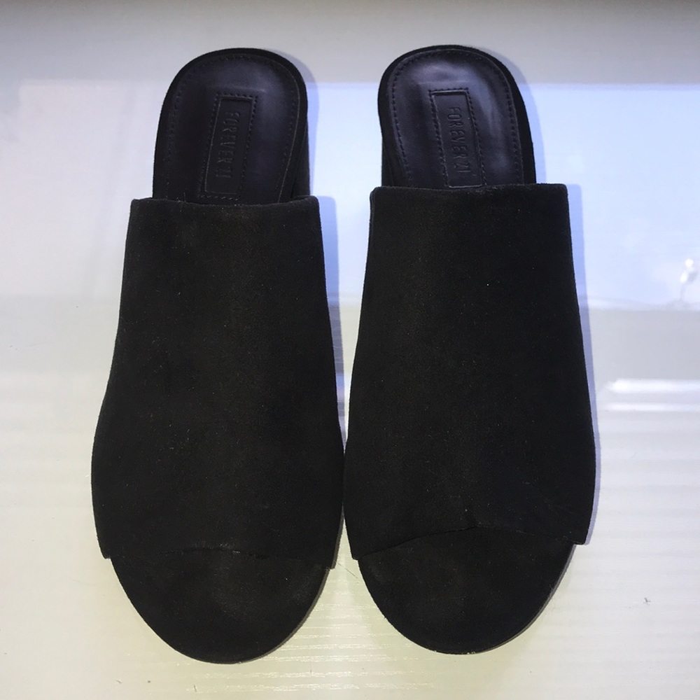 Black forever 21 mules